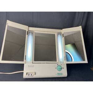 Vintage Remington True to Light Lighted Make-Up Mirror 3 Way Tri-Fold